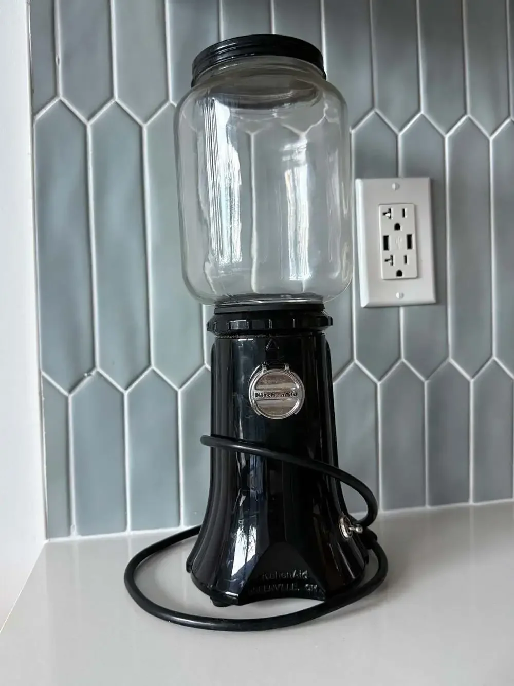 KitchenAid Model A-9 Coffee Mill with Glass Globe KCG200OB Black
